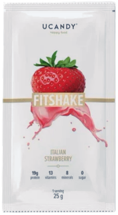 

Порционный протеин Ucandy FitShake Sachet Итальянская Клубника (25 грамм)