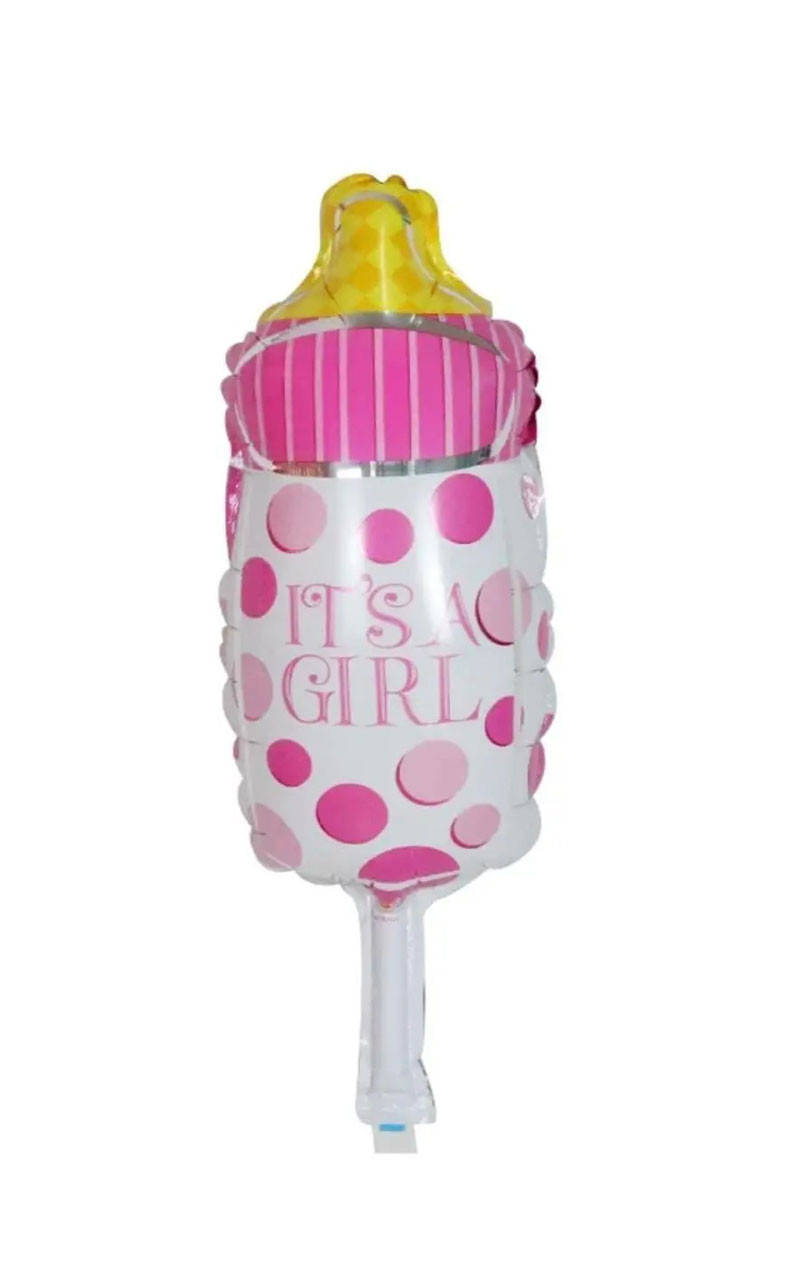 

Фольгированный шар мини фигура бутылочка IT'S A GIRLL 35х21см (14"), Разные цвета