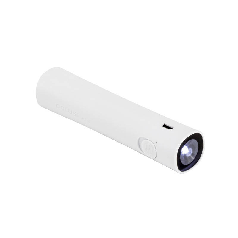 

Повербанк LightBank, 2600 mAh, з ліхтариком (білий)