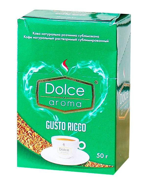 

Кофе растворимый в стиках Dolce Aroma Gusto Ricco (2 г*25 шт/уп), 50 г