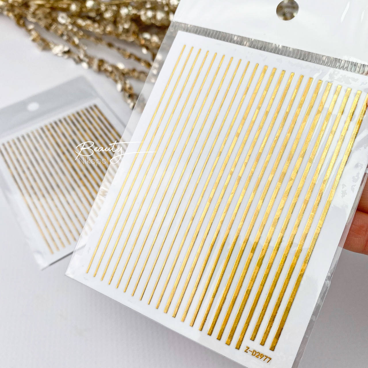 

Метализированная лента золото голографическое, Розовый