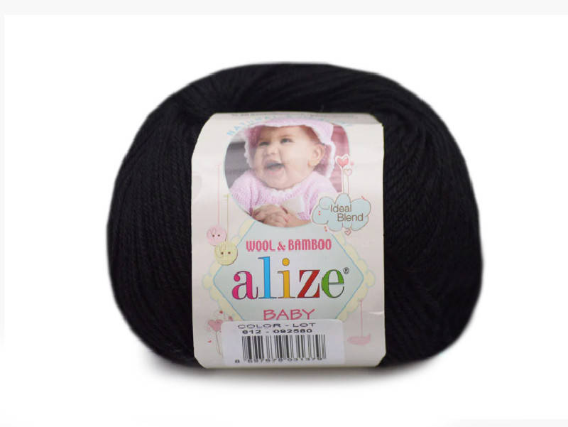 

Alize Baby Wool, черный №60