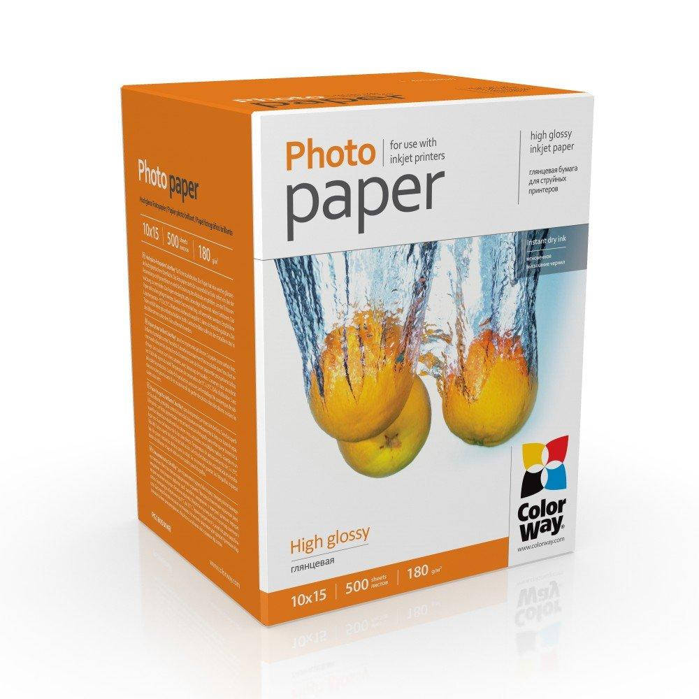 

Фотобумага ColorWay глянцевая 180г/м10x15 100л (PG1805004R_100) ИЗ БЛОКА, Белый