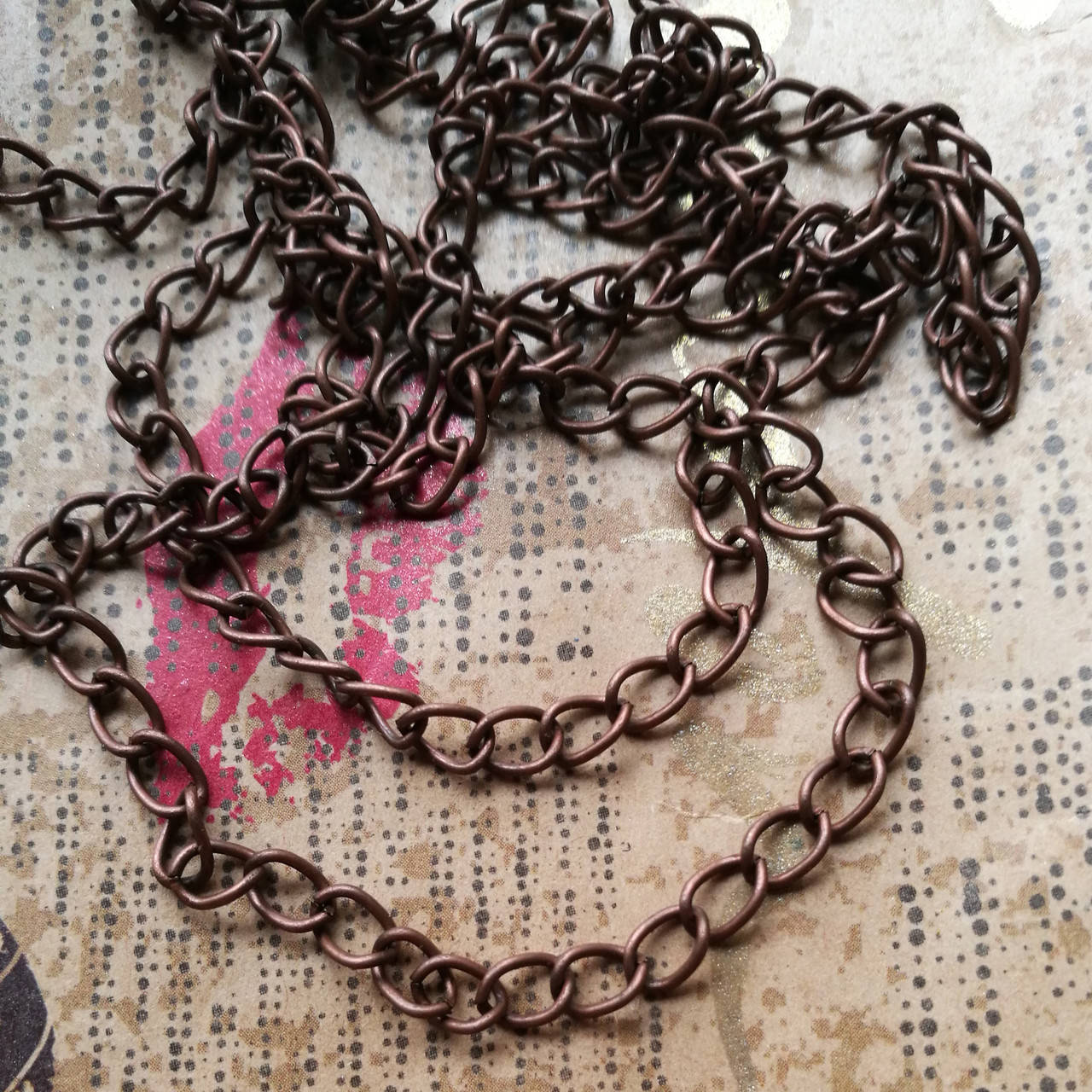 

Ланцюжок, під мідь, товщина дроту 0,9 мм, ланка 4,5х6,5 мм, 1 м