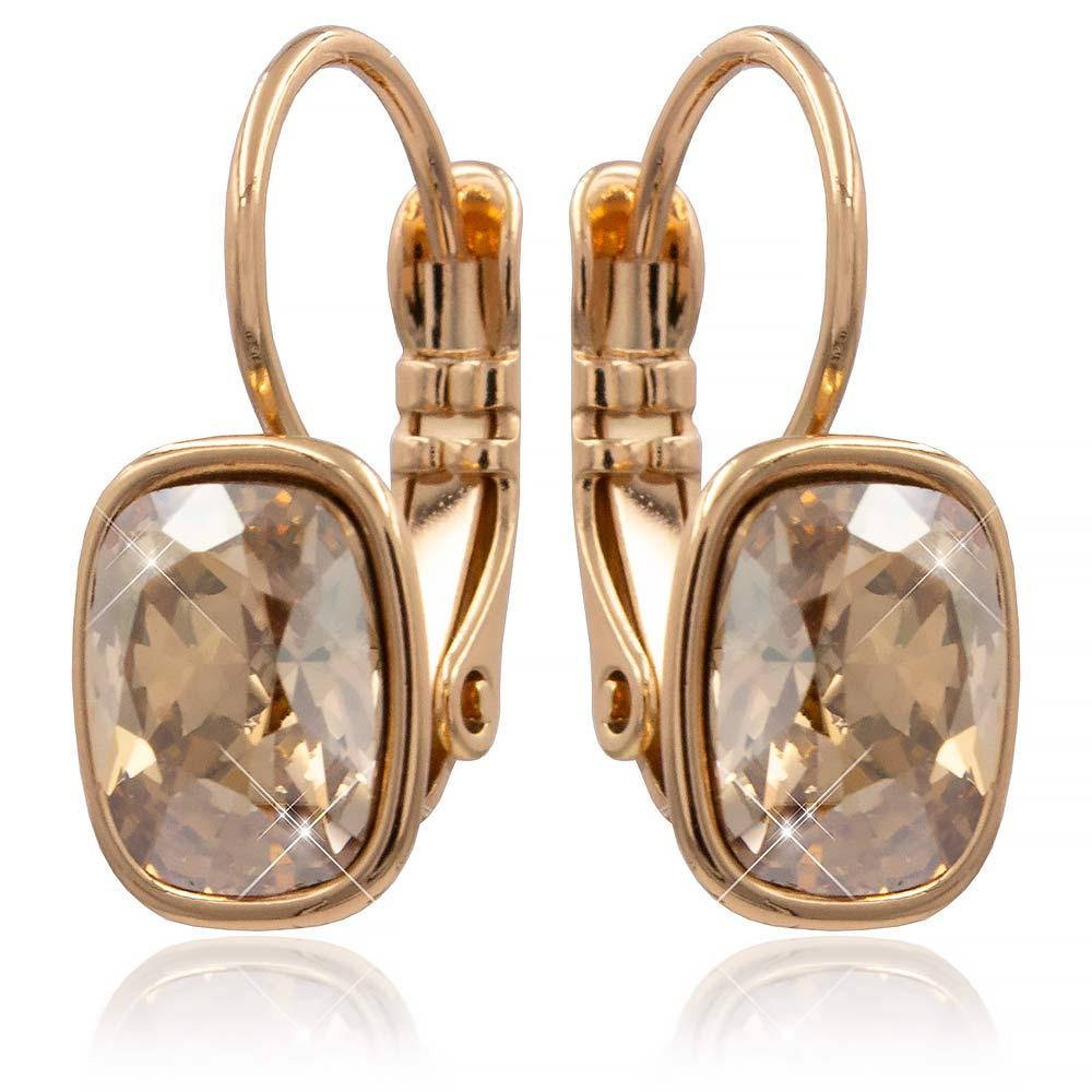 

Серьги Swarovski лимонная позолота (Медицинское золото)