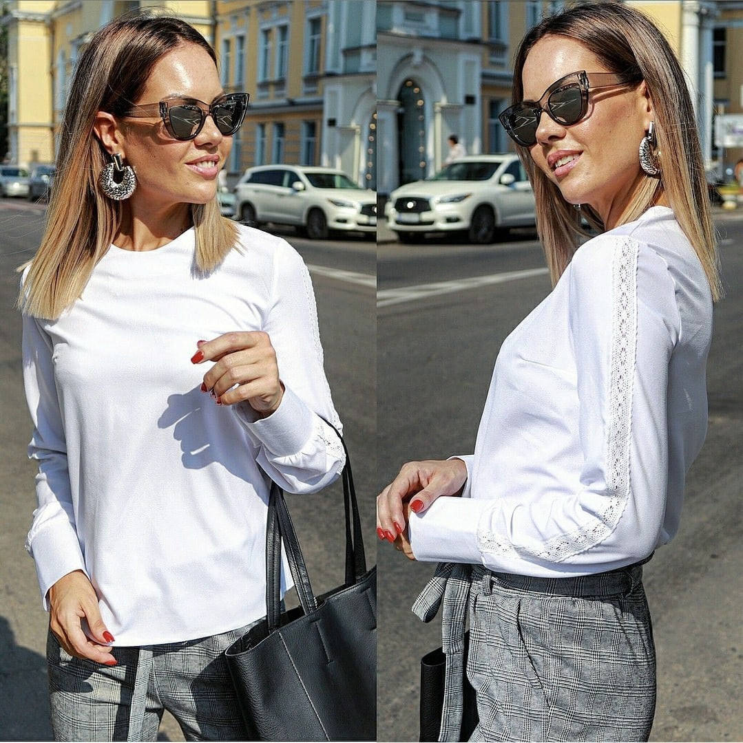 

Блузка женская мусс креп (44,46) (2цв)"LARA-3" недорого от прямого поставщика, Разные цвета