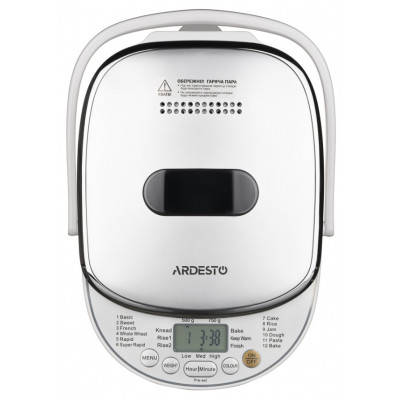 

Хлібопічка Ardesto BMG-750 500 Вт, 750 г, так, так, 21.4x31x27.4 см, 4 кг, білий