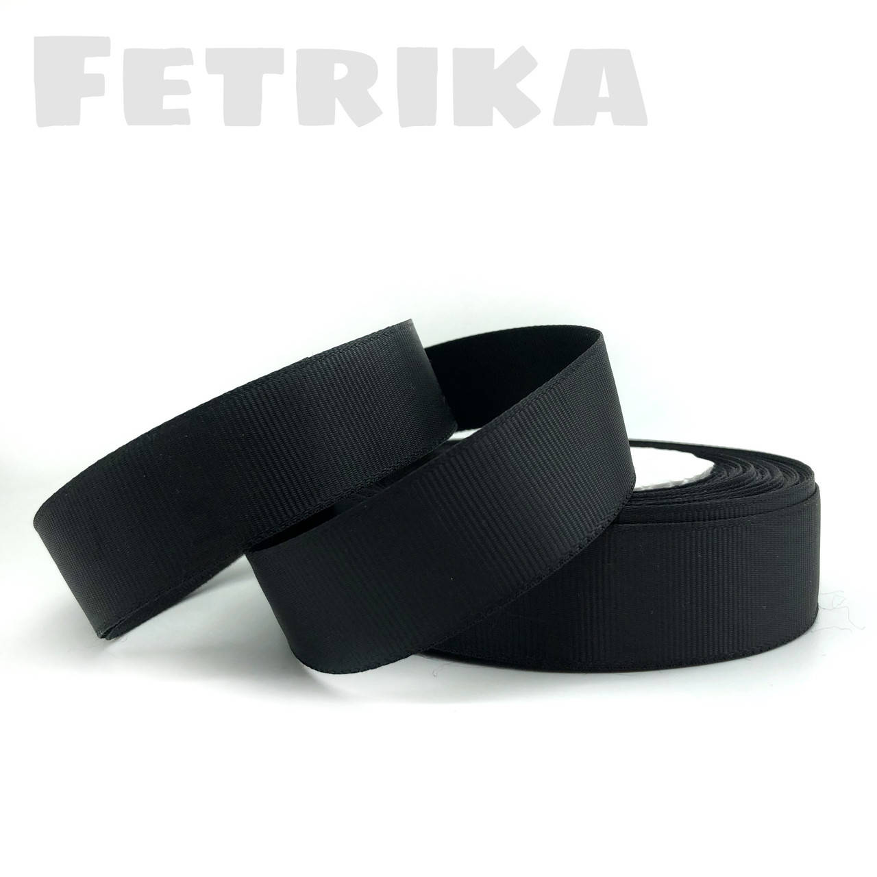 

Лента репсовая черная, 2,5 см, Черный