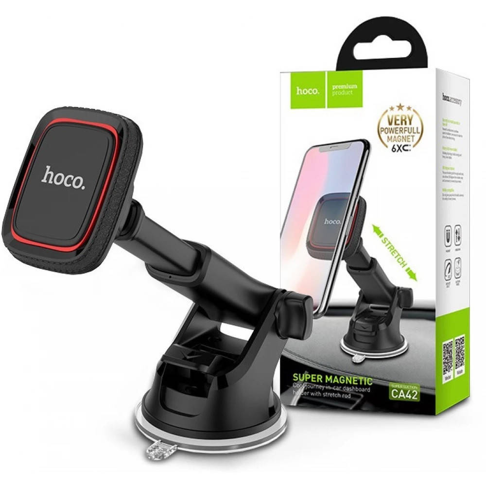 

Автомобильный держатель для телефона / планшета Hoco CA42 Magnetic Black, Черный