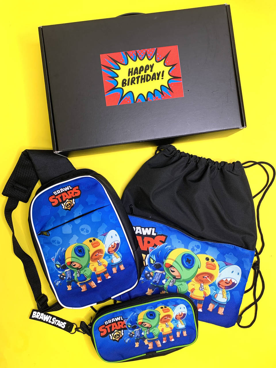 

Подарочный набор бокс для мальчика Бравл Старс сумки пенал брелок - лучший подарок на День Рождения