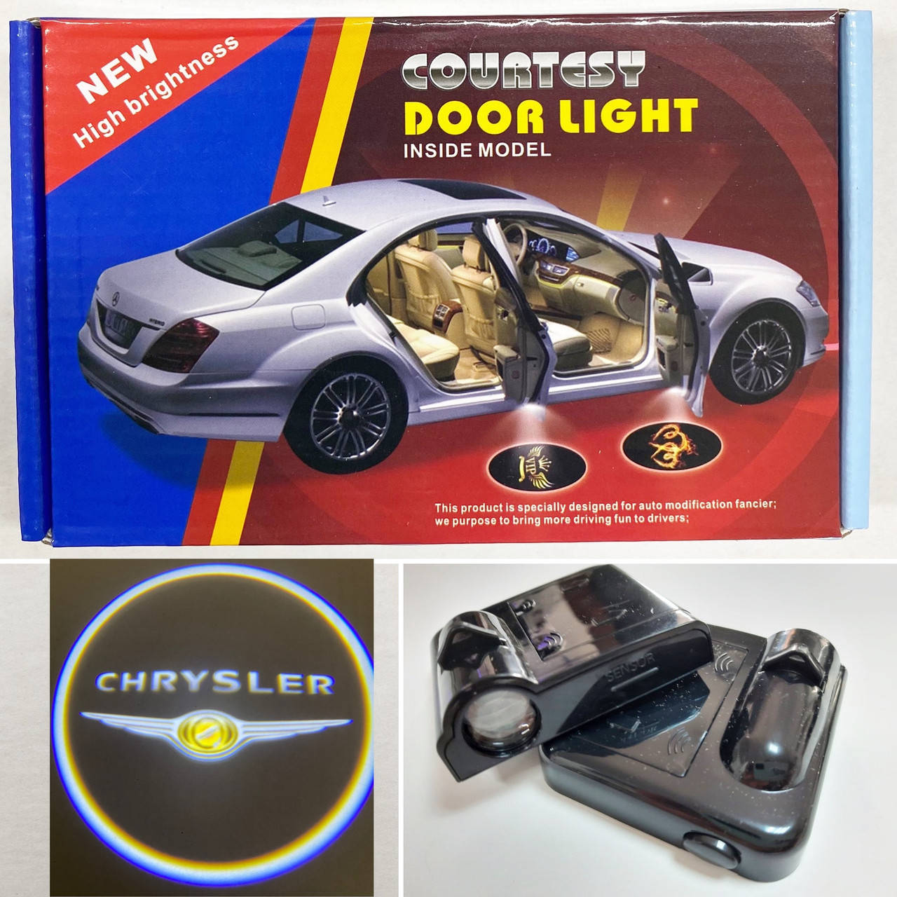 

Логотип подсветка двери Крайслер Lazer door logo CHRYSLER