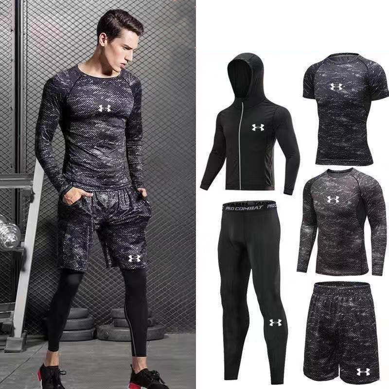 

Компрессионный комплект Under Armour 5 в 1 рашгард, леггинсы, футболка!