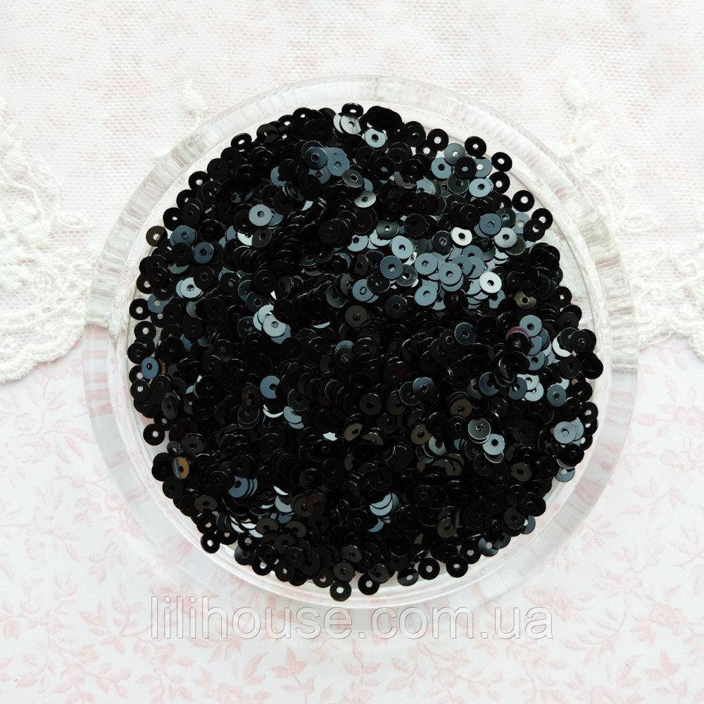 

Пайетки 4 мм Индия ЧЕРНЫЕ 5 г