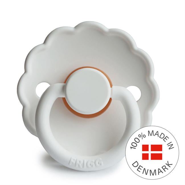 

Пустышка FRIGG цветочек (daisy 6-18м) - белый(bright white), латексная соска