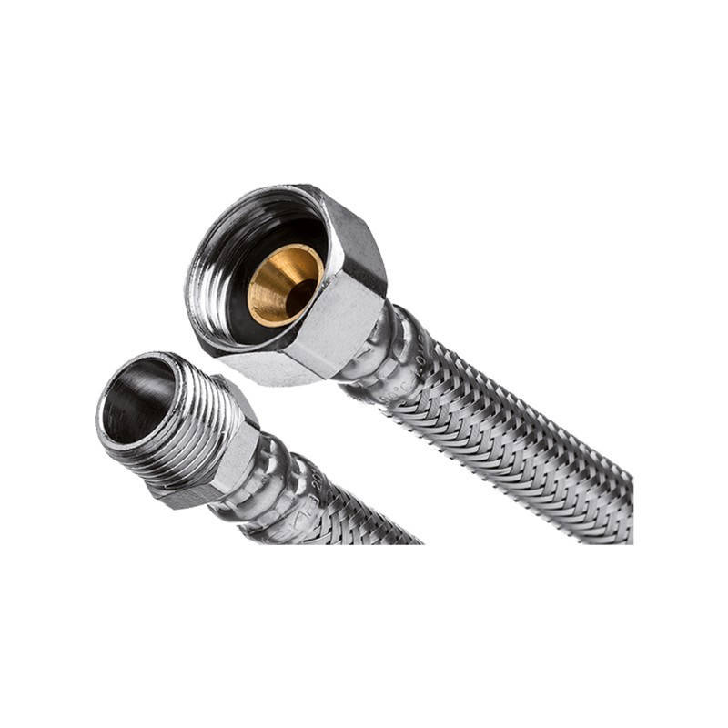 

Шланг для води в оплетінні з нерж. сталі, в/з, 1/2 x 3/8, 30 см, Invena WS-07-030