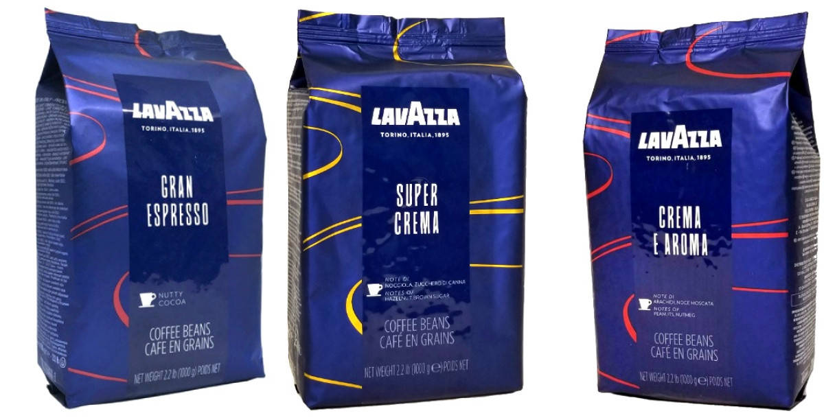 

Кофейный набор Lavazza (3х): Gran Espresso + Crema e Aroma (синяя) + Super Crema