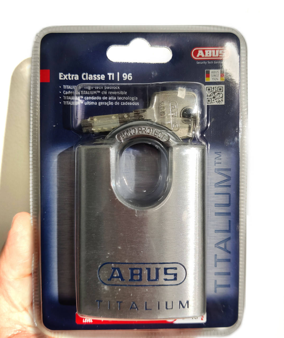 

Замок навесной Abus 96csti/60 матовий хром (Германия)