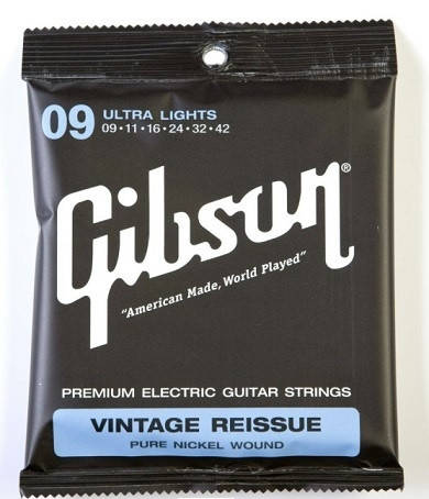 

GIBSON SEG-VR9 VINTAGE REISSUE PURE NICKEL WOUND Струни для електрогітари .009-.042