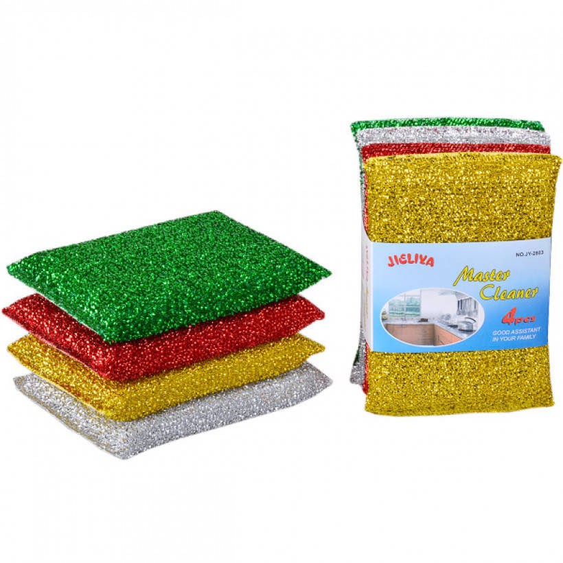 

Набор губок блестящих 4 шт 6027 "Master Cleaner", 12*8,5*1,5 см