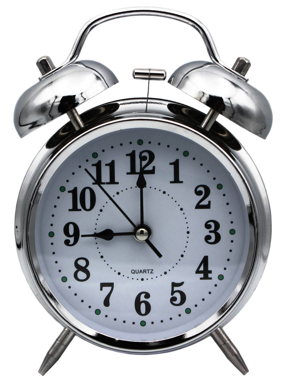 

Часы - Будильник колокольчик 4010 Серебристые 17,5*10*5,5