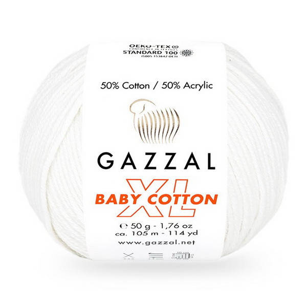 

3410 Пряжа Gazzal Baby Cotton XL
