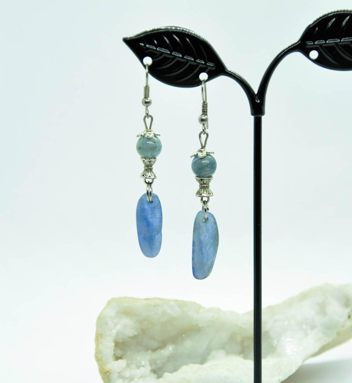 

Серьги с кианитом. Серьги кианит