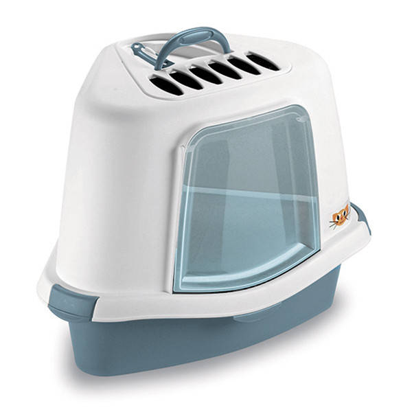 

Туалет з фільтром "Sprint Corner Plus" кутовий з лопаткою, 40*56*40 см (синьо-сталевий)