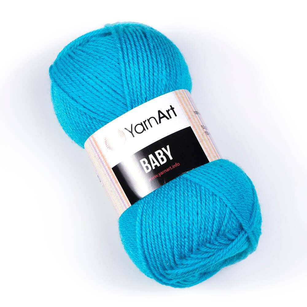

Детская акриловая гипоалергенная пряжа YarnArt Baby 552, Голубой