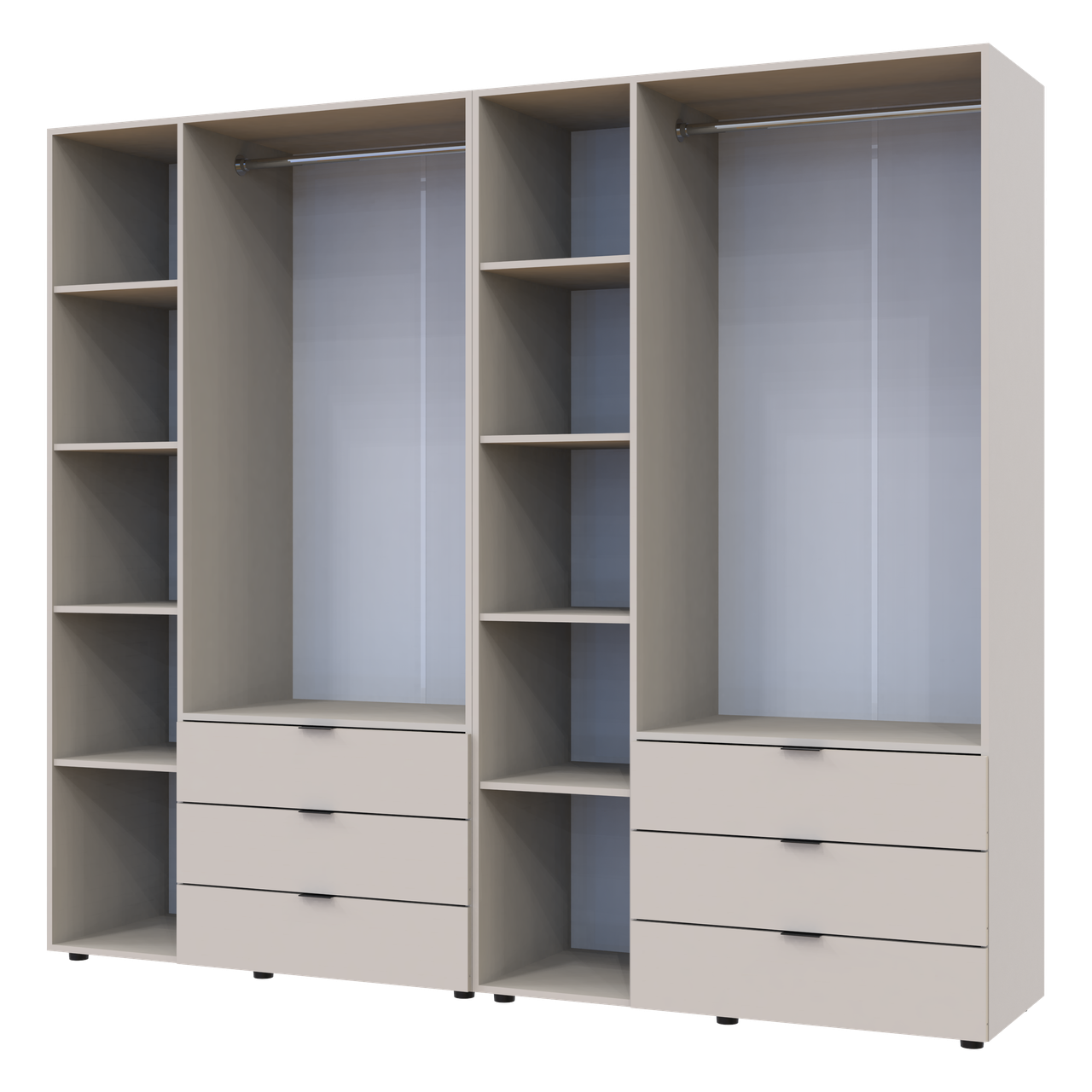 Розпашна Шафа для одягу Doros Гелар комплект Кашемір 3+3 ДСП 232.4х49.5х203.4 (80737640) 4