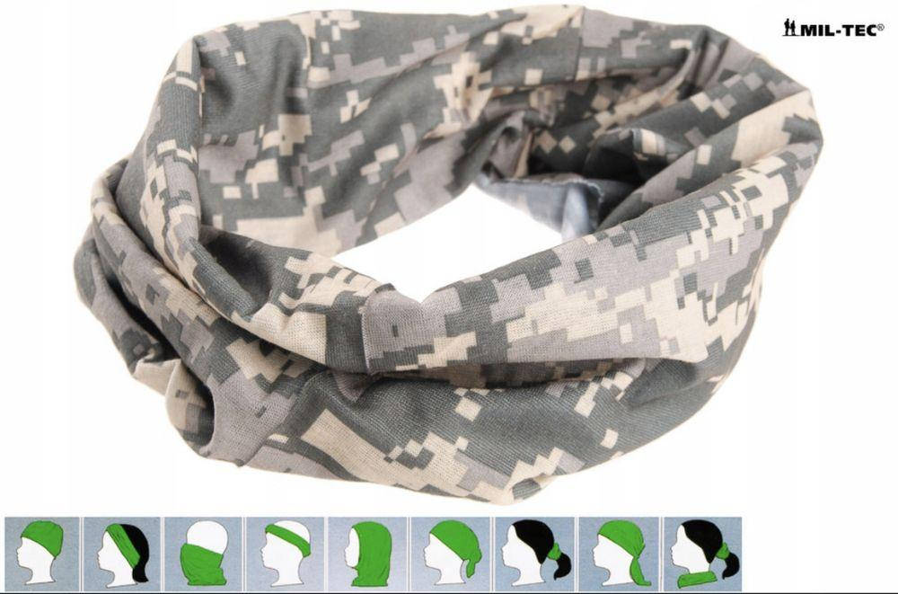 

Функциональный военный шарф Балаклава пиксель Mil-Tec Германия. Тактическая арафатка. Шарф летний для ВСУ.