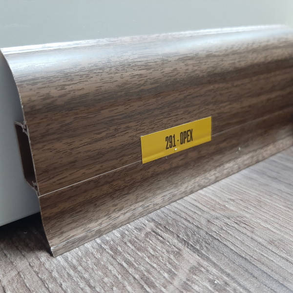 

Плинтус ПВХ для квартиры, высотой 55 мм, 2,5 м Орех