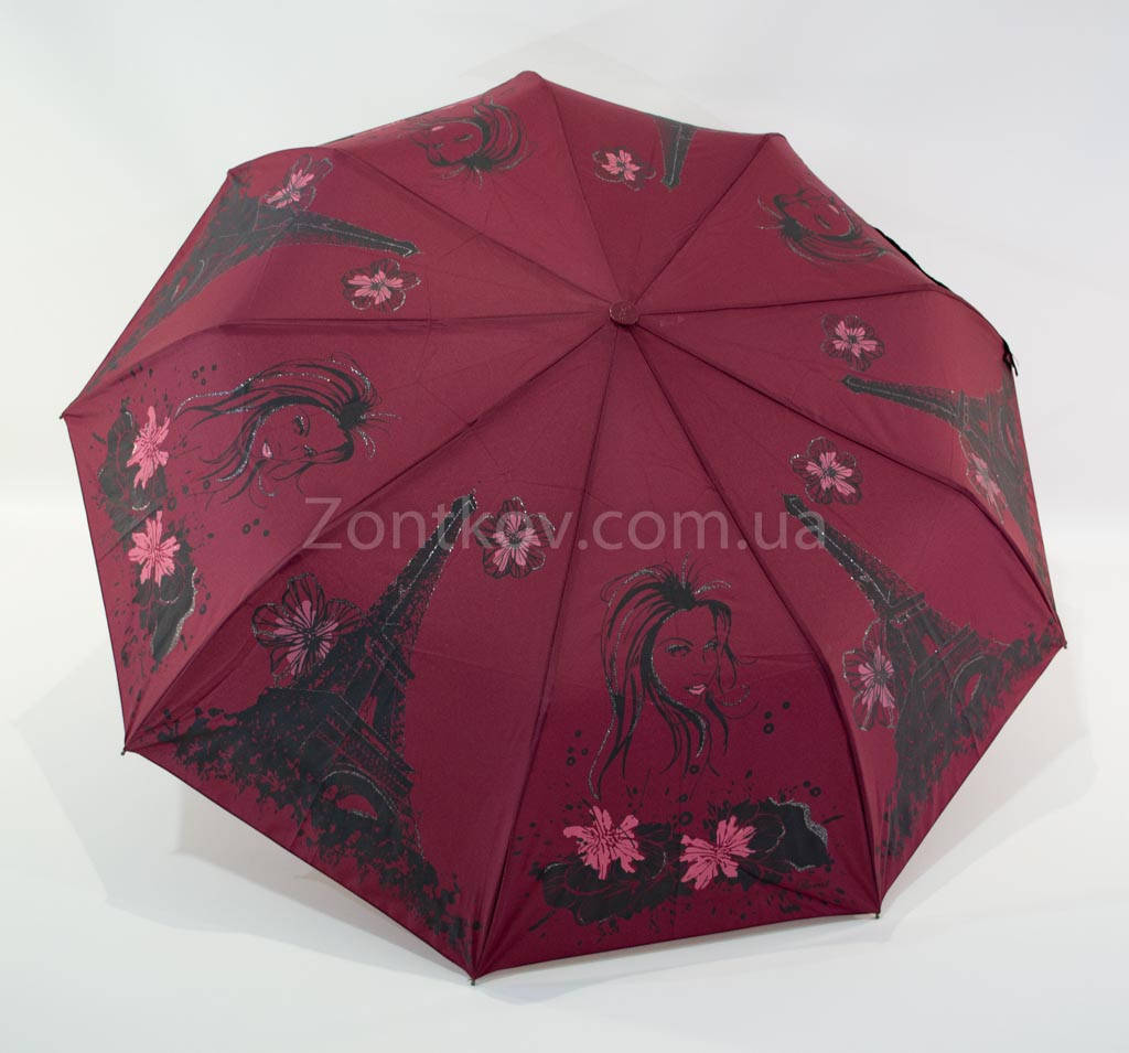 

Складной женский зонтик полуавтомат от фирмы "Romit"