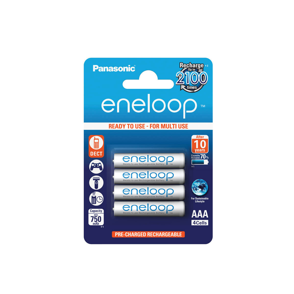 

Аккумулятор Panasonic eneloop pro AAA 750mAh мини пальчиковый