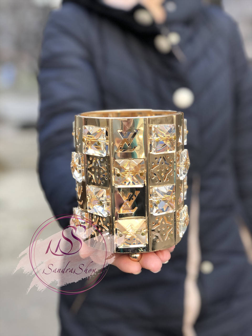 

Стакан для хранения Crystal в золоте #6