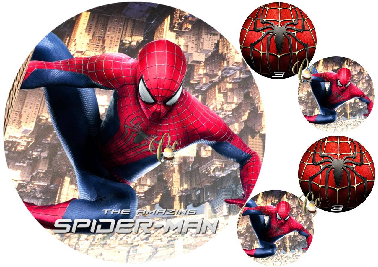 

Печать вафельной (рисовой) или сахарной картинки на торт Человек паук