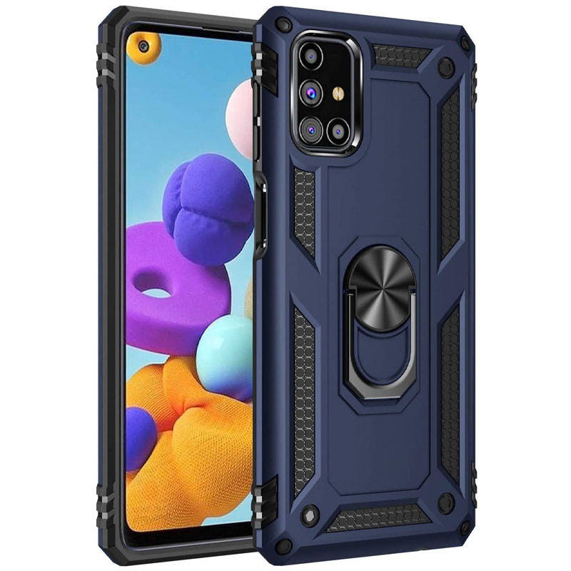 

Ударопрочный Чехол под магнитный держатель для Samsung Galaxy M31s (Темно-синий)