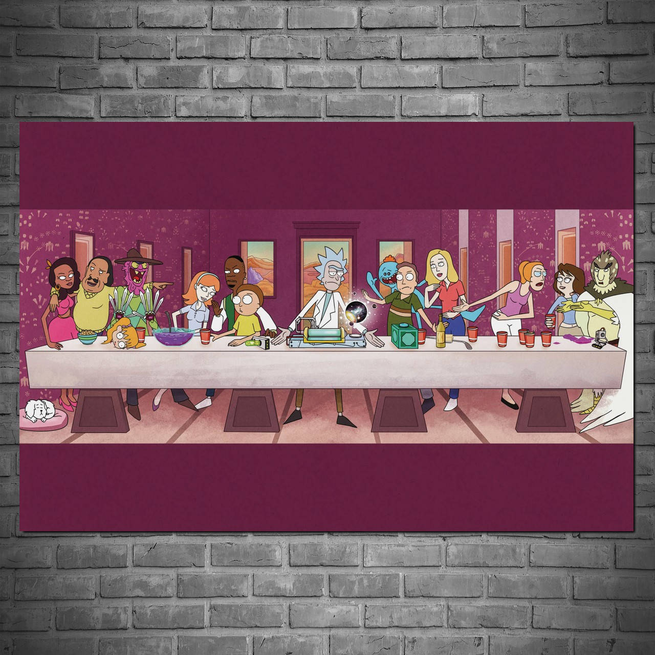 

Плакат "Рик и Морти, Тайная Вечеря, Rick and Morty, The Last Supper" (артикул 4102) 40, Матовая, 60