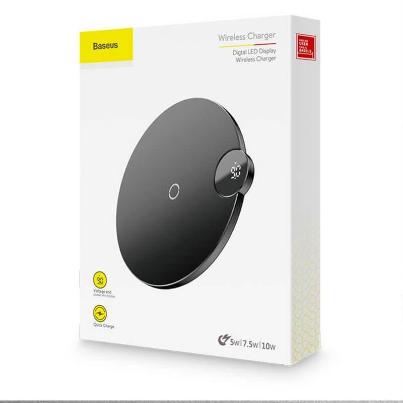 

Беспроводное зарядное устройство Baseus QI Wireless Charger Digtal LED Display Черный