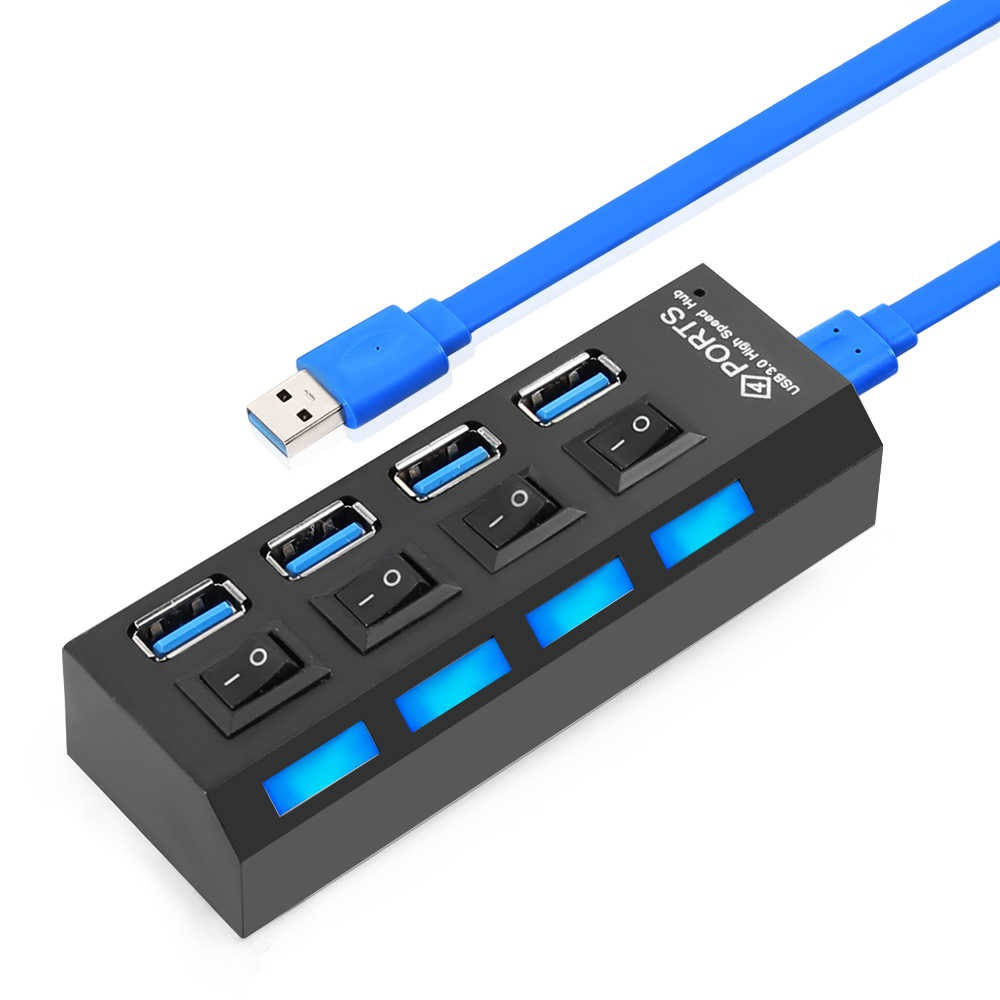 

Хаб USB 3.0 4-port TRY выключатели поддерж. внеш. питания чёрный новый гарантия 12мес!