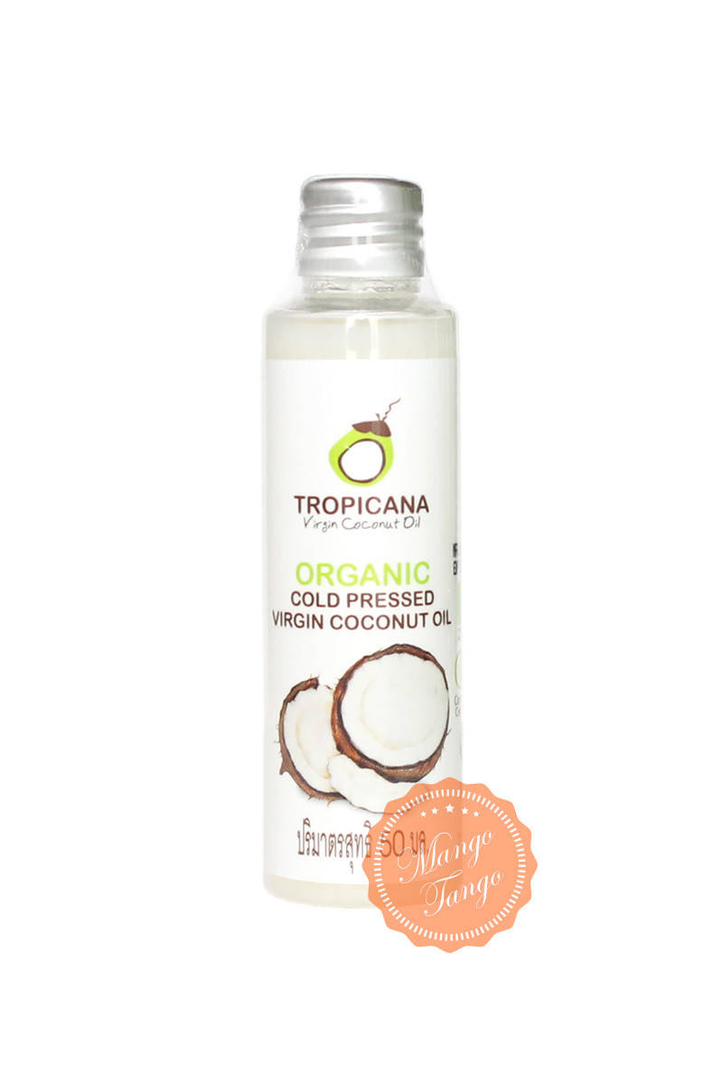 

Кокосовое масло первого холодного отжима Тропикана 50 мл. Tropicana virgin coconut oil.