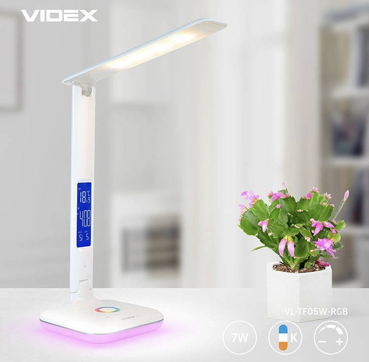 

LED лампа настольная VIDEX VL-TF05W-RGB 7W 3000-5500K 25052