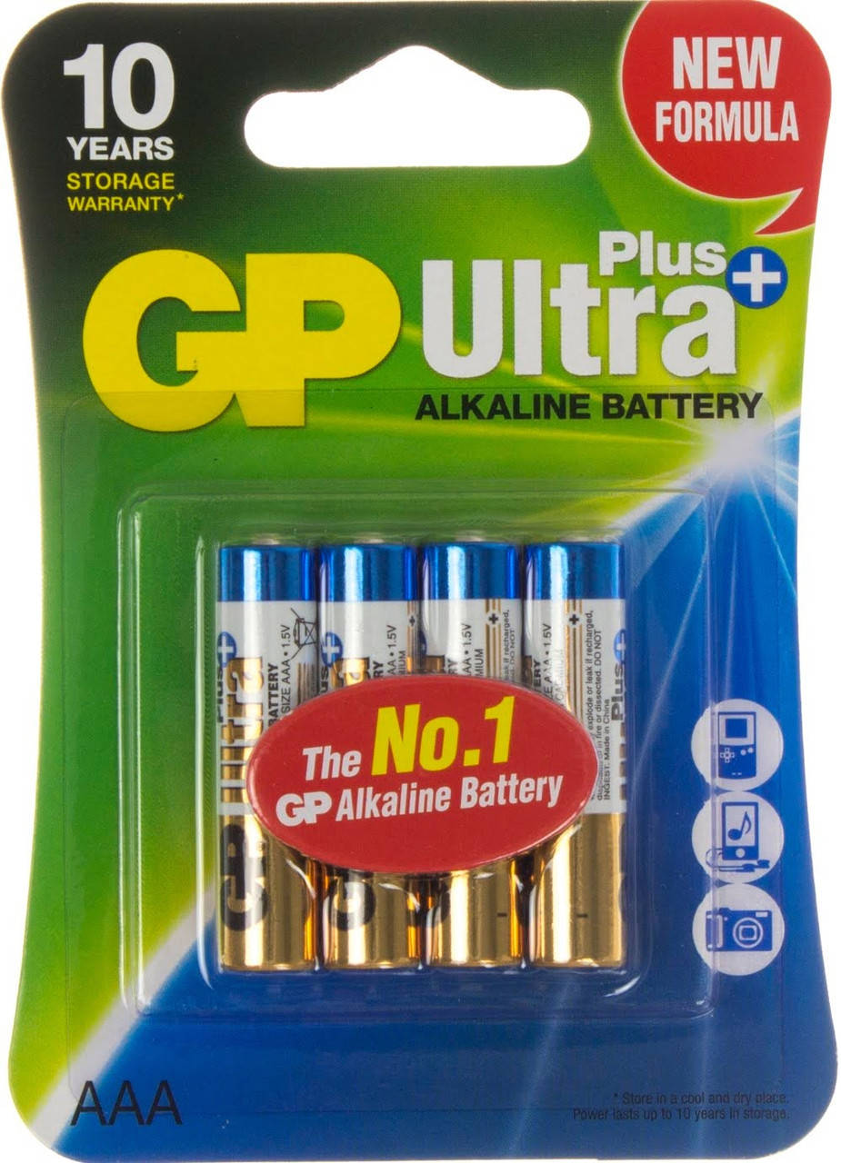 

Батарейки GP Ultra Plus 24AUPHM-2UE4 LR-03/блістер 4шт (10)(80)