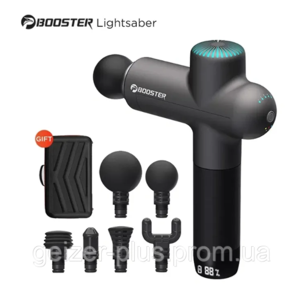 

Массажер Booster Lightsaber Перкусионный триггерных точек Оригинал 6 насадок 15 кг сила удара