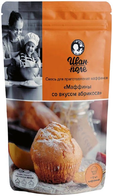 

Смесь для выпечки «Иван-Поле» Маффины со вкусом Абрикоса (400 грамм)