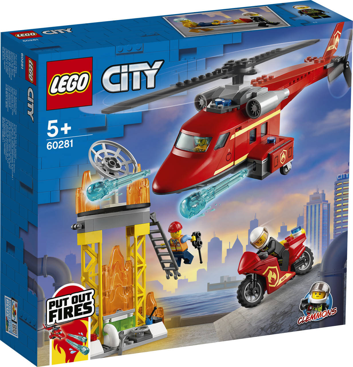 

LEGO ЛЕГО City Спасательный пожарный вертолёт 60281 (+подарок)