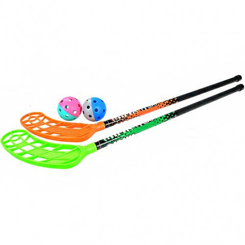 

Набор клюшек + 2 мяча для флорбола Qmax Micro