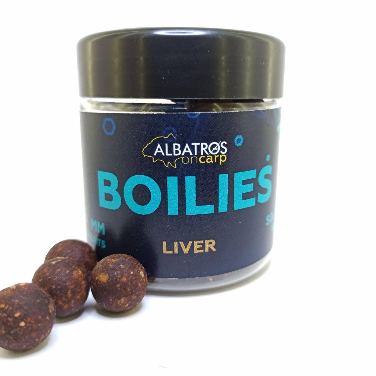 

Бойлы насадочные растворимые Liver (ПЕЧЕНЬ) 16 мм "Albatros on Carp"