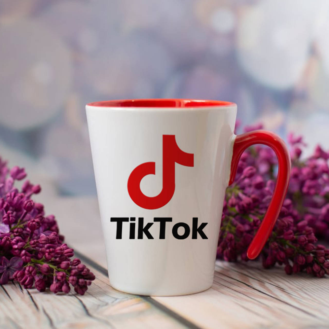 

Чашка лате "Tik Tok", Красный