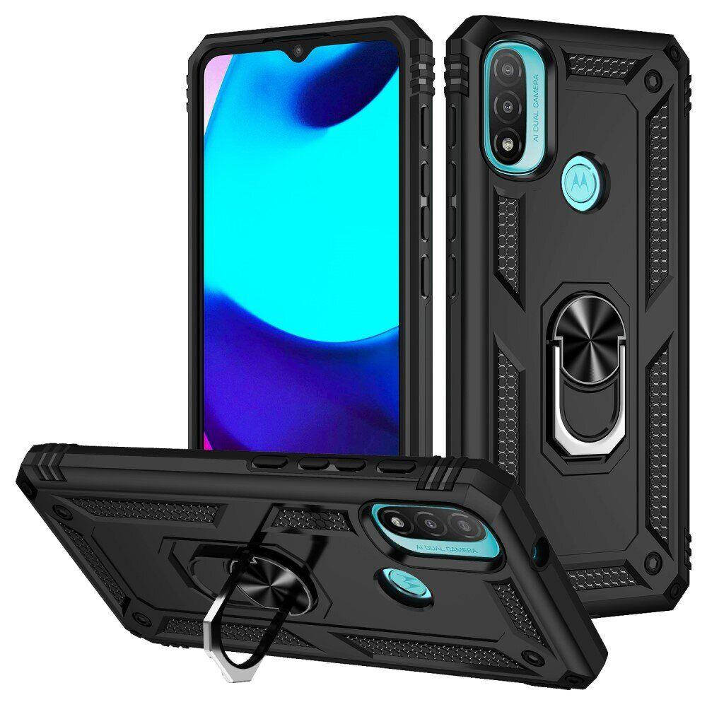 

Чехол Shield для Motorola Moto E20 противоударный Бампер с подставкой Black, Черный