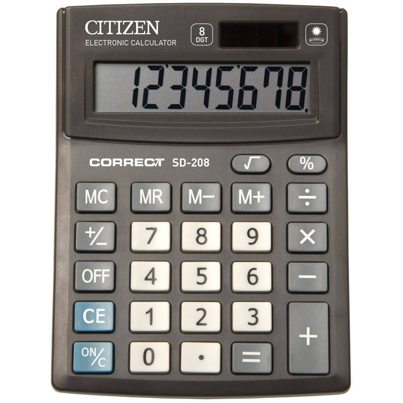 

Калькулятор Citizen Correct SD-208